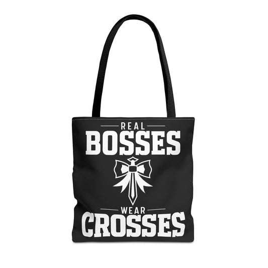 Real Bosses Wear Crosses Tote (Bold Letters) - Nisgav Migdal Oz Apparel