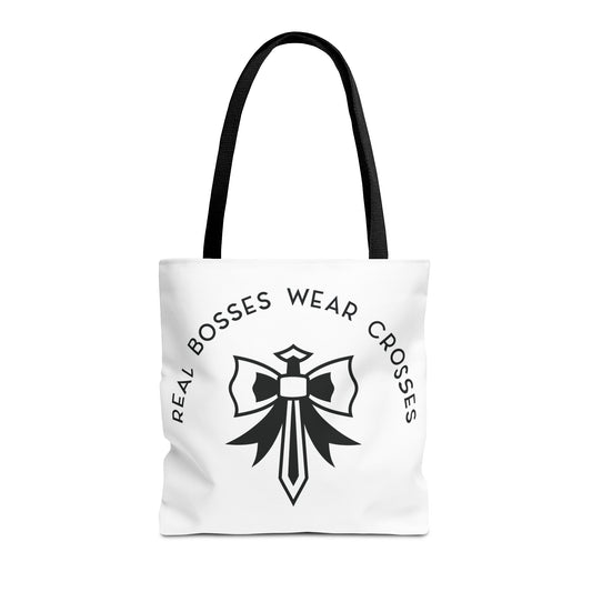 Real Bosses Wear Crosses Tote (Bow Cross) - Nisgav Migdal Oz Apparel