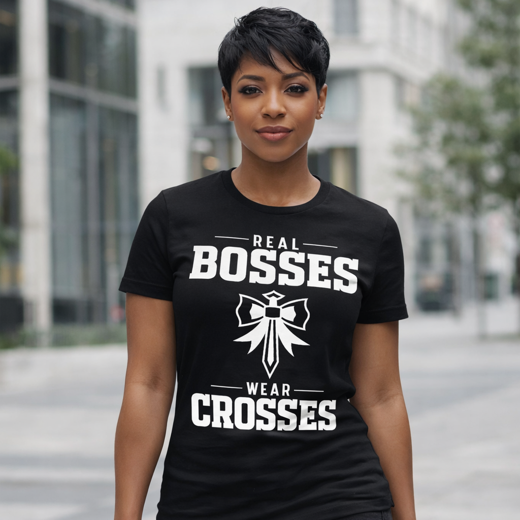 Real Bosses Wear Crosses (Bow Cross) - Nisgav Migdal Oz Apparel